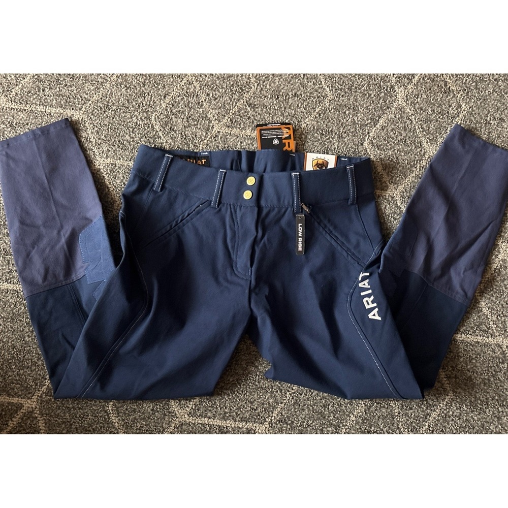 ARIAT NW‎ Prix Breech  Knee Patch Patch Pants Front Zip Women's 28R Equestrian